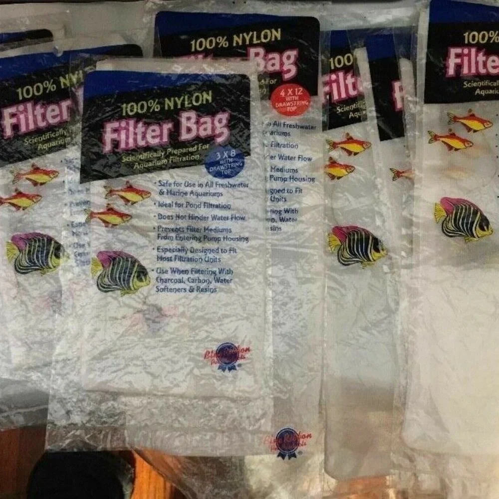 Blue Ribbon aquarium 100% Nylon Filter Bag Lot of 8 Total X's 3 -- 3X8